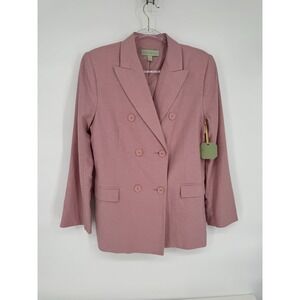 Ryegrass Pink Double Breasted Blazer Womens Sz 2 NWT Originally $119 - Beautiful